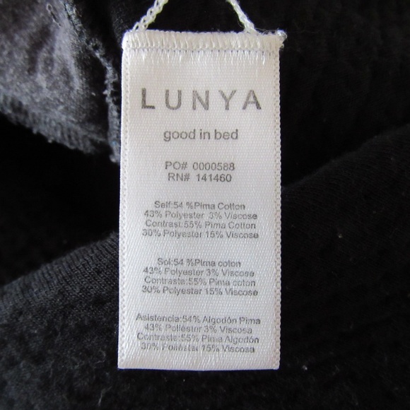 Lunya Restore Double Faced Pullover Medium Dark Gray Hoodie Boxy Pima Cotton - Picture 11 of 11